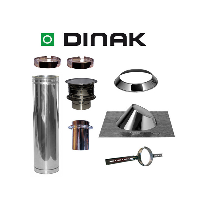 Set KAPSCHUUR loodslab 30-45 graden Ø130mm DINAK met verloop EW-DW en Holland kap | 123rookkanaal