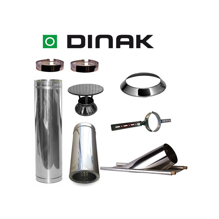 Set KAPSCHUUR loodslab 46-60 graden Ø130mm DINAK met nisbus en regenkap | 123rookkanaal