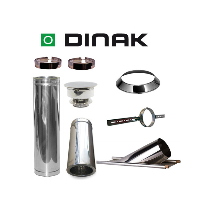 Set KAPSCHUUR loodslab 46-60 graden Ø130mm DINAK met nisbus en trekkap | 123rookkanaal