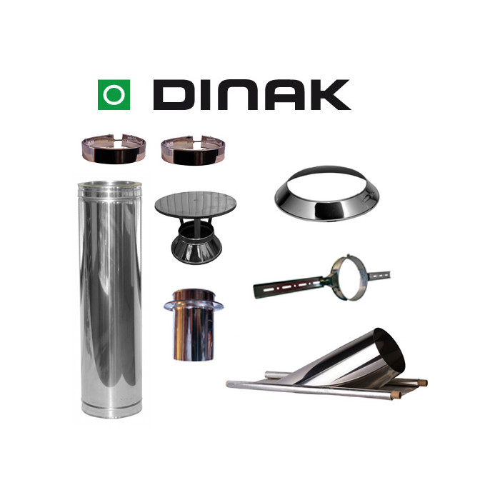 Set KAPSCHUUR loodslab 46-60 graden Ø130mm DINAK met verloop EW-DW en regenkap | 123rookkanaal