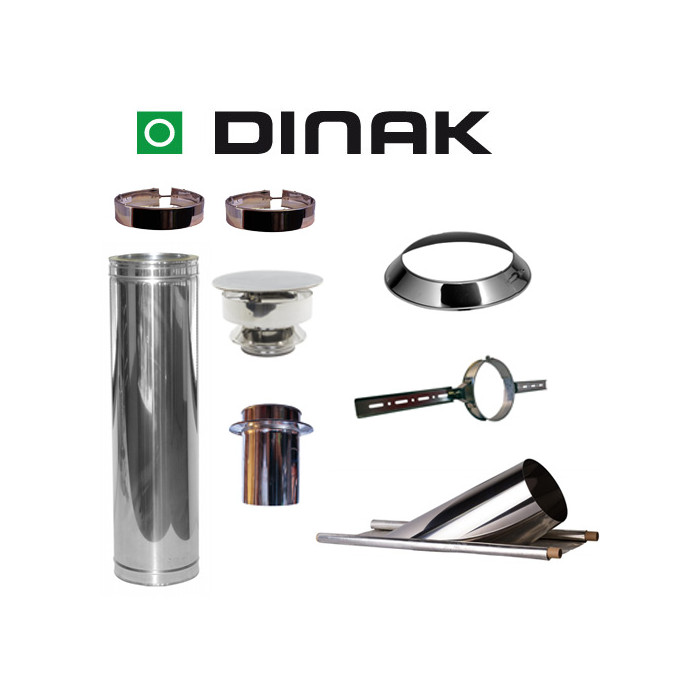 Set KAPSCHUUR loodslab 46-60 graden Ø130mm DINAK met verloop EW-DW en trekkap | 123rookkanaal