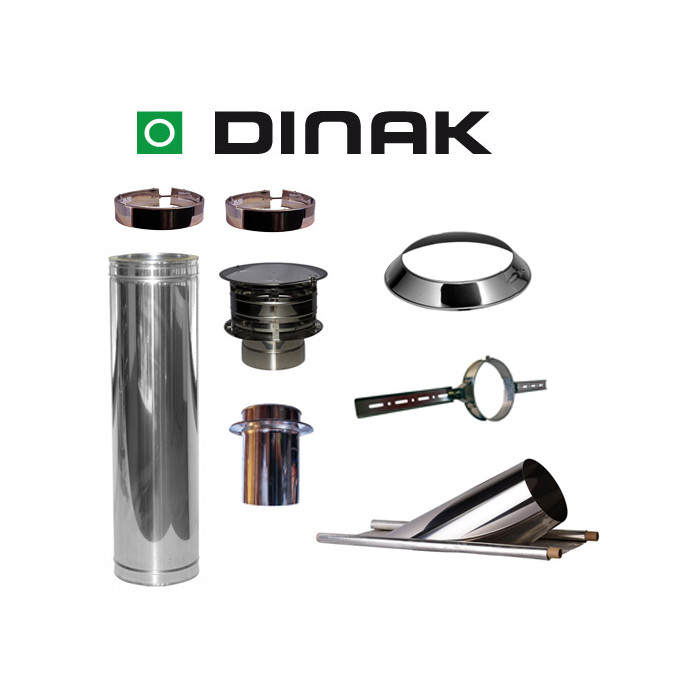 Set KAPSCHUUR loodslab 46-60 graden Ø130mm DINAK met verloop EW-DW en Holland kap | 123rookkanaal