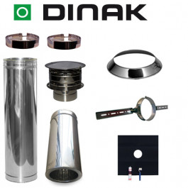 Set EPDM Ø130mm DINAK met nisbus en Holland kap en dakbevestigingsbeugel | 123rookkanaal