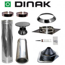 Set EPDM ejot Ø130mm DINAK met nisbus en regenkap en vloersteun | 123rookkanaal