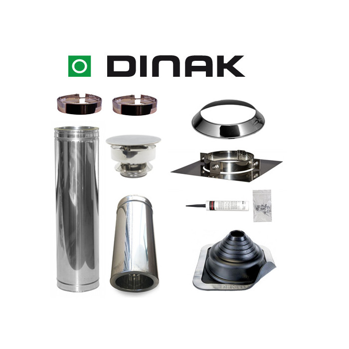 Set EPDM ejot Ø130mm DINAK met nisbus en trekkap en vloersteun | 123rookkanaal