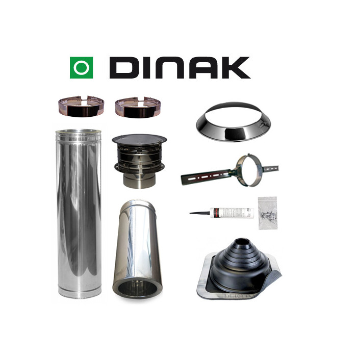 Set EPDM ejot Ø130mm DINAK met nisbus en Holland kap en dakbevestigingsbeugel | 123rookkanaal