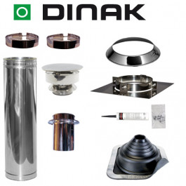 Set EPDM ejot Ø130mm DINAK met verloop EW-DW en trekkap en vloersteun | 123rookkanaal