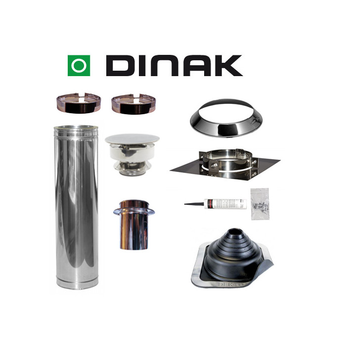 Set EPDM ejot Ø130mm DINAK met verloop EW-DW en trekkap en vloersteun | 123rookkanaal