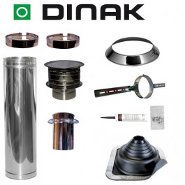 Set EPDM ejot Ø130mm DINAK met verloop EW-DW en Holland kap en dakbevestigingsbeugel | 123rookkanaal