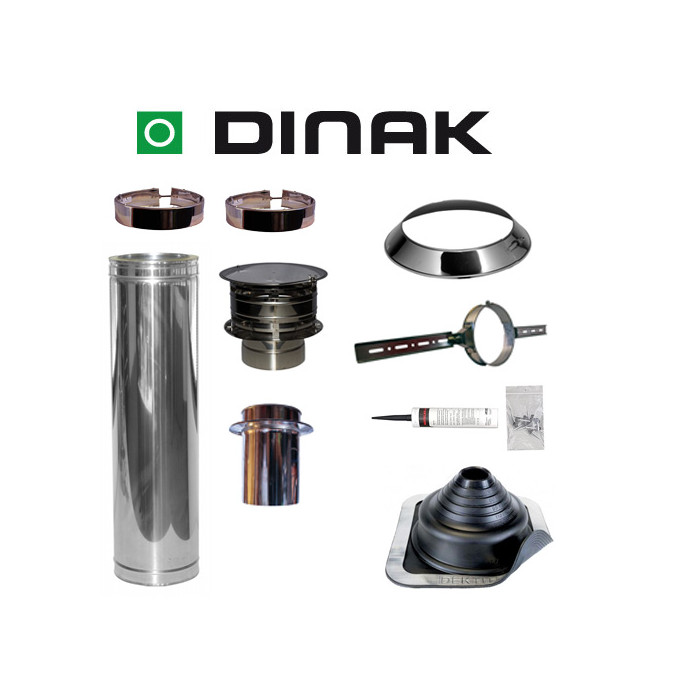 Set EPDM ejot Ø130mm DINAK met verloop EW-DW en Holland kap en dakbevestigingsbeugel | 123rookkanaal