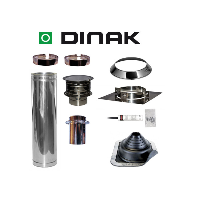 Set EPDM ejot Ø130mm DINAK met verloop EW-DW en Holland kap en vloersteun | 123rookkanaal