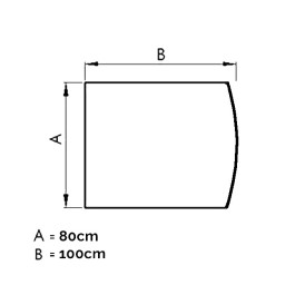 vloerplaat staal getoogd 80 x 100cm | 123rookkanaal