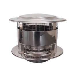 Trekkap voor flexibel rookkanaal Ø125mm met gaas | 123rookkanaal