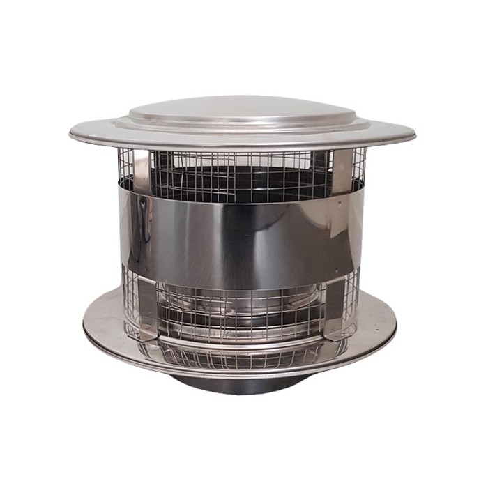 Trekkap voor flexibel rookkanaal Ø125mm met gaas | 123rookkanaal