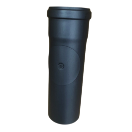 rookkanaal enkelwandig met luik L:25 cm Ø80mm pelletkachel | 123rookkanaal