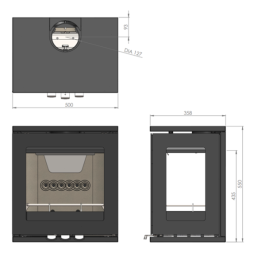 Charlton & Jenrick Purevision LPV5 Wall houtkachel | 123rookkanaal