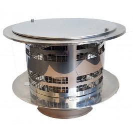 DINAK DW Trekkap Holland met veegluik Ø150mm met vonkengaas | 123rookkanaal