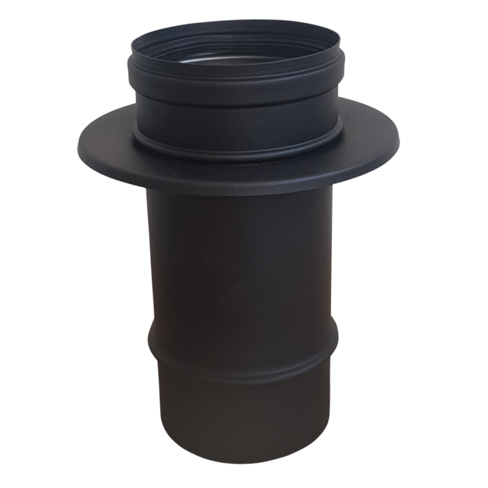 DINAK DW Black pellet verloop enkelwandig naar dubbelwandig Ø100mm | 123rookkanaal