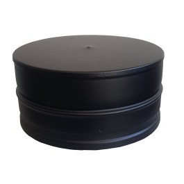 DINAK DW Black Deksel dubbelwandig rookkanaal Ø130mm | 123rookkanaal