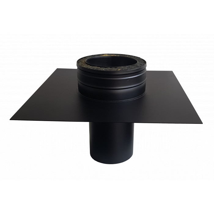 DINAK DW Black vertrekplaat + verloop EW-DW Ø130mm | 123rookkanaal