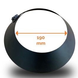 DINAK DW Black regenkraag / Stormkraag Ø130mm | 123rookkanaal