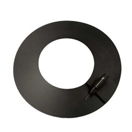 DINAK DW BLACK Wand / plafondrozet conisch dubbelwandig rookkanaal Ø130mm | 123rookkanaal