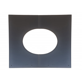 DINAK DW Black brandseparatieplaat hellend dak v/a 30 graden Ø130mm | 123rookkanaal