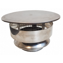 DINAK DW trekkap dubbelwandig Ø130mm met vonkengaas | 123rookkanaal