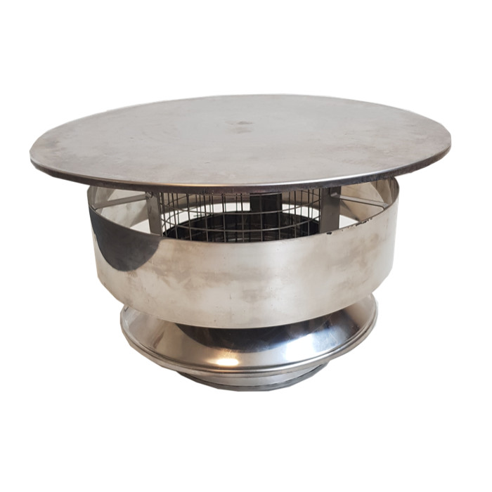 DINAK DW trekkap dubbelwandig Ø130mm met vonkengaas | 123rookkanaal