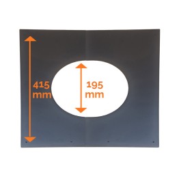 DINAK DW Black brandseparatieplaat hellend dak v/a 30 graden Ø130mm | 123rookkanaal