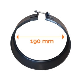DINAK DW Black klemband voor dubbelwandig rookkanaal Ø130mm | 123rookkanaal