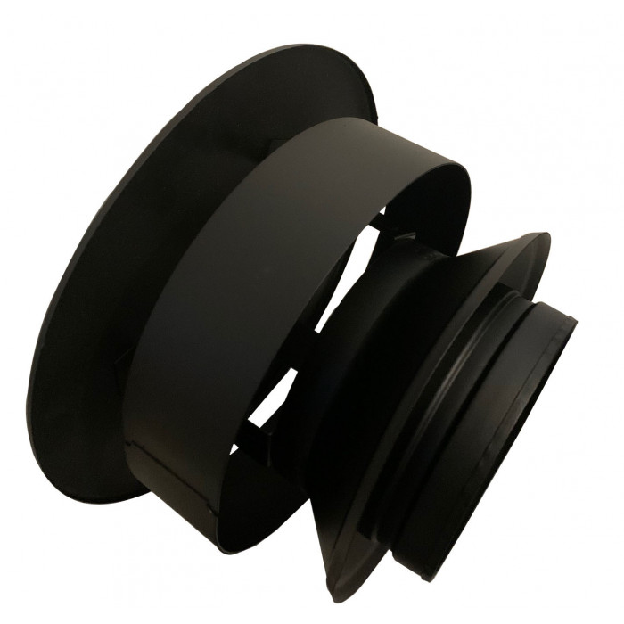 DINAK DW Black trekkap dubbelwandig Ø180mm | 123rookkanaal
