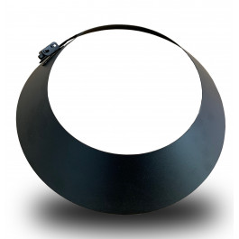 DINAK DW Black regenkraag / Stormkraag Ø180mm | 123rookkanaal