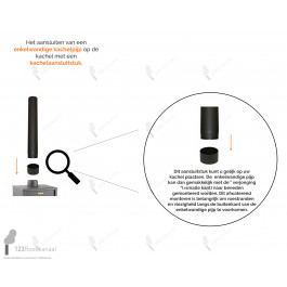 Kachel aansluitstuk Ø 180mm met condensring | 123rookkanaal