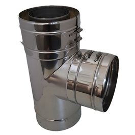 Hagemann & Machmer V3 DW T-stuk dubbelwandig rookkanaal Ø150mm | 123rookkanaal