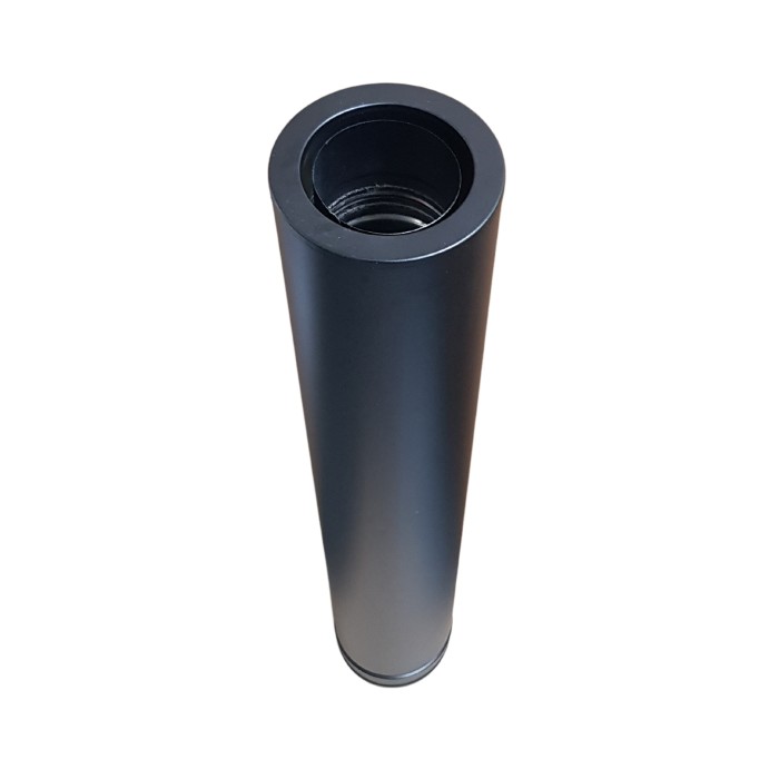 DW Black pellet nisbus L:100cm dubbelwandig rookkanaal Ø100mm | 123rookkanaal
