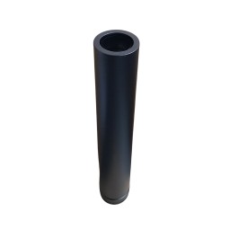 DW Black pellet nisbus L:100cm dubbelwandig rookkanaal Ø100mm | 123rookkanaal