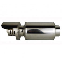 rookkanaal dubbelwandig RVS muurdoorvoerset Ø100mm pelletkachel type 2