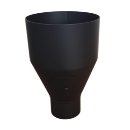 kachelpijp verloop 80-150mm (verbreden) pelletkachel conisch met luik | 123rookkanaal