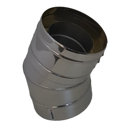 Hagemann & Machmer V3 DW Bocht 30 graden dubbelwandig rookkanaal Ø150mm | 123rookkanaal