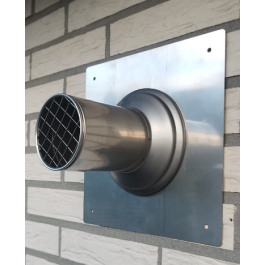 Dubbelwandige muurdoorvoer Ø80mm L:480mm type 1 | 123rookkanaal