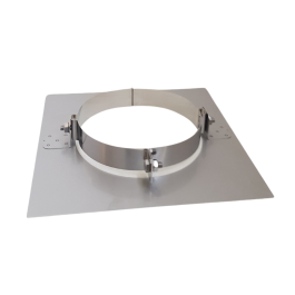Hagemann & Machmer V3 Vloersteun dubbelwandig rookkanaal Ø150mm | 123rookkanaal
