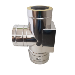 Hagemann & Machmer V3 T-stuk met deur dubbelwandig rookkanaal Ø150mm | 123rookkanaal