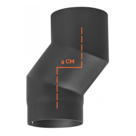 Kachelpijp enkelwandig versleping van 4cm Ø120mm | 123rookkanaal