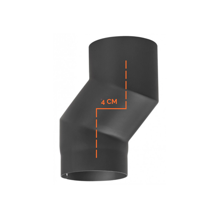 Kachelpijp enkelwandig versleping van 4cm Ø120mm | 123rookkanaal