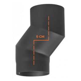 Kachelpijp enkelwandig versleping van 6cm Ø120mm | 123rookkanaal