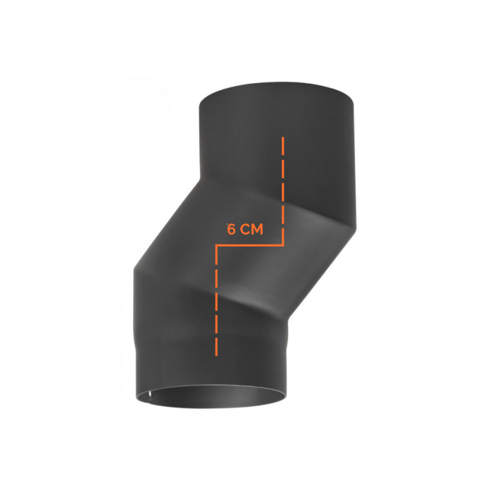 Kachelpijp enkelwandig versleping van 6cm Ø120mm | 123rookkanaal