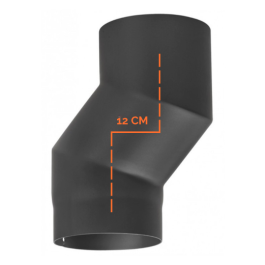 Kachelpijp enkelwandig versleping van 12cm Ø120mm | 123rookkanaal