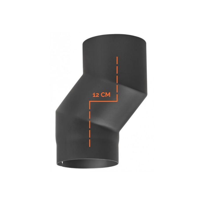 Kachelpijp enkelwandig versleping van 12cm Ø120mm | 123rookkanaal