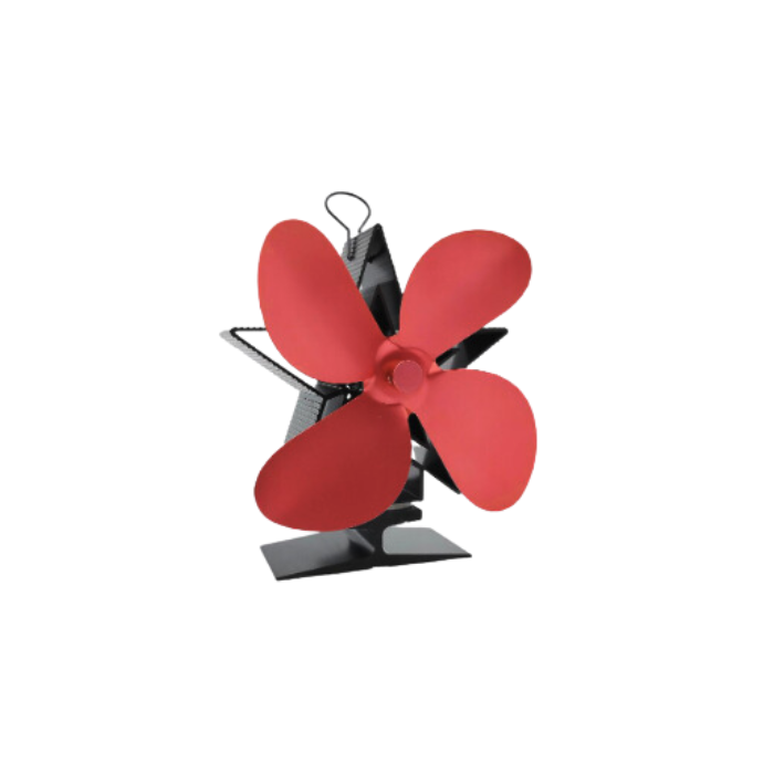 Kachelventilator T-2104 Christmas Fan RED | 123rookkanaal